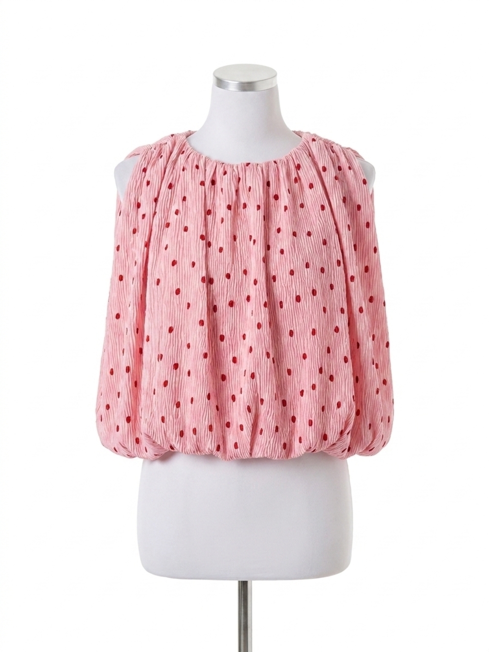 NEW GLAM tatum sleeveless pleated top in pink